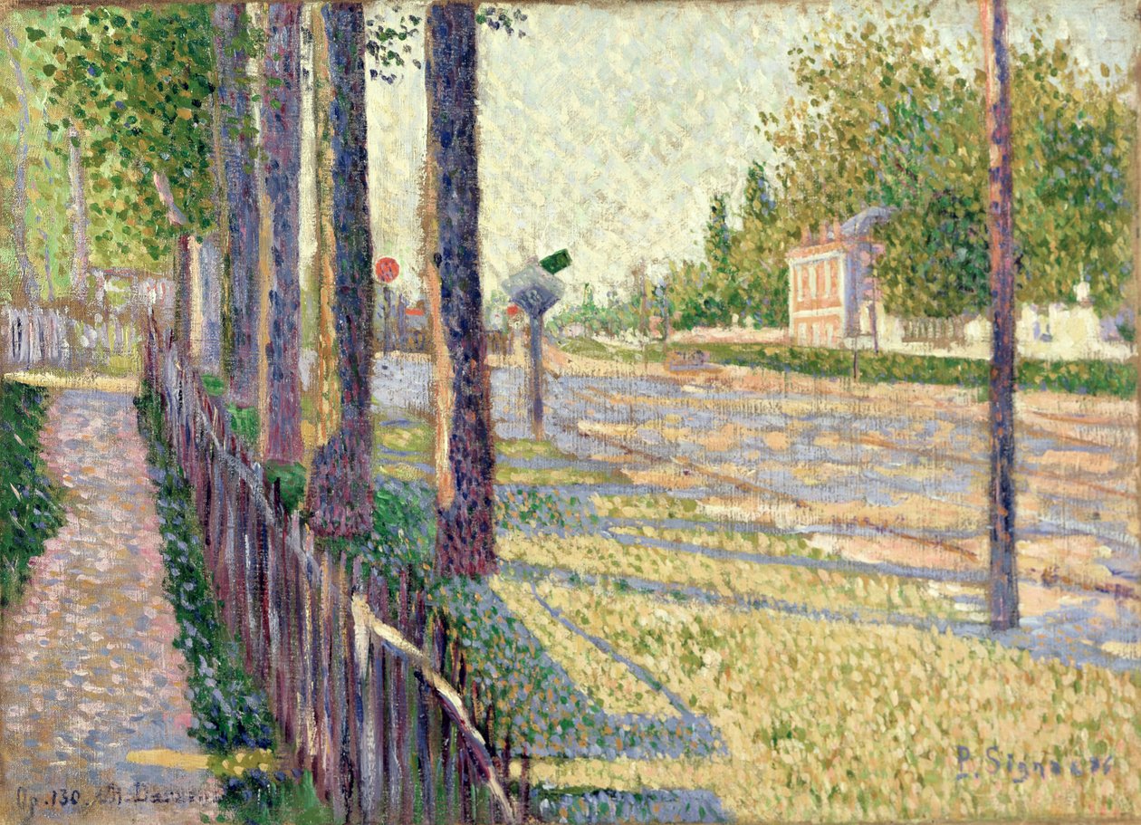 A Bois-Colombes-i vasúti csomópont vagy a La Route Pontoise alkotó: Paul Signac