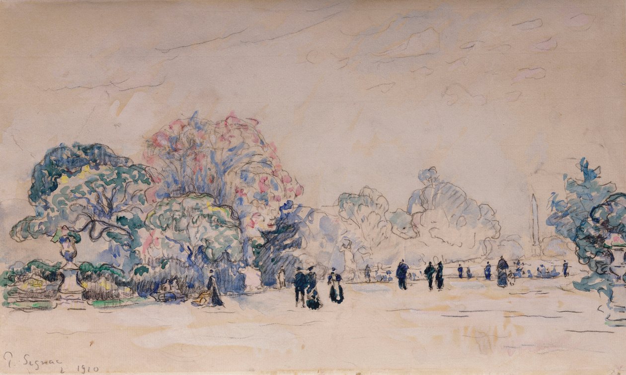 Tuileriák, Párizs, 1910 alkotó: Paul Signac