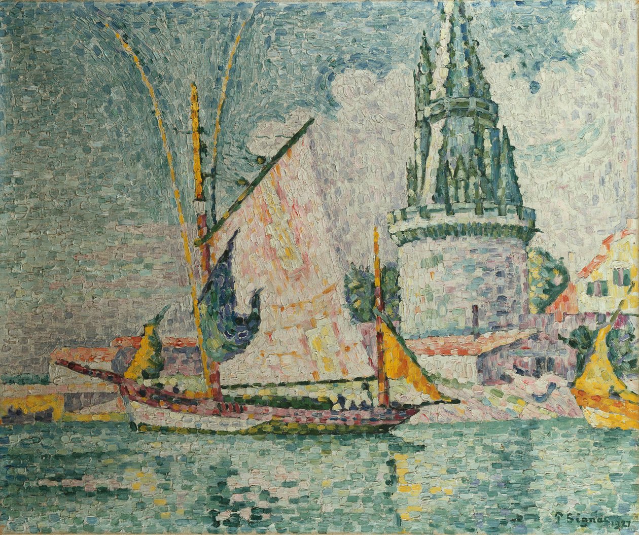 A négy őrmester útja La Rochelle-ben, 1927 alkotó: Paul Signac