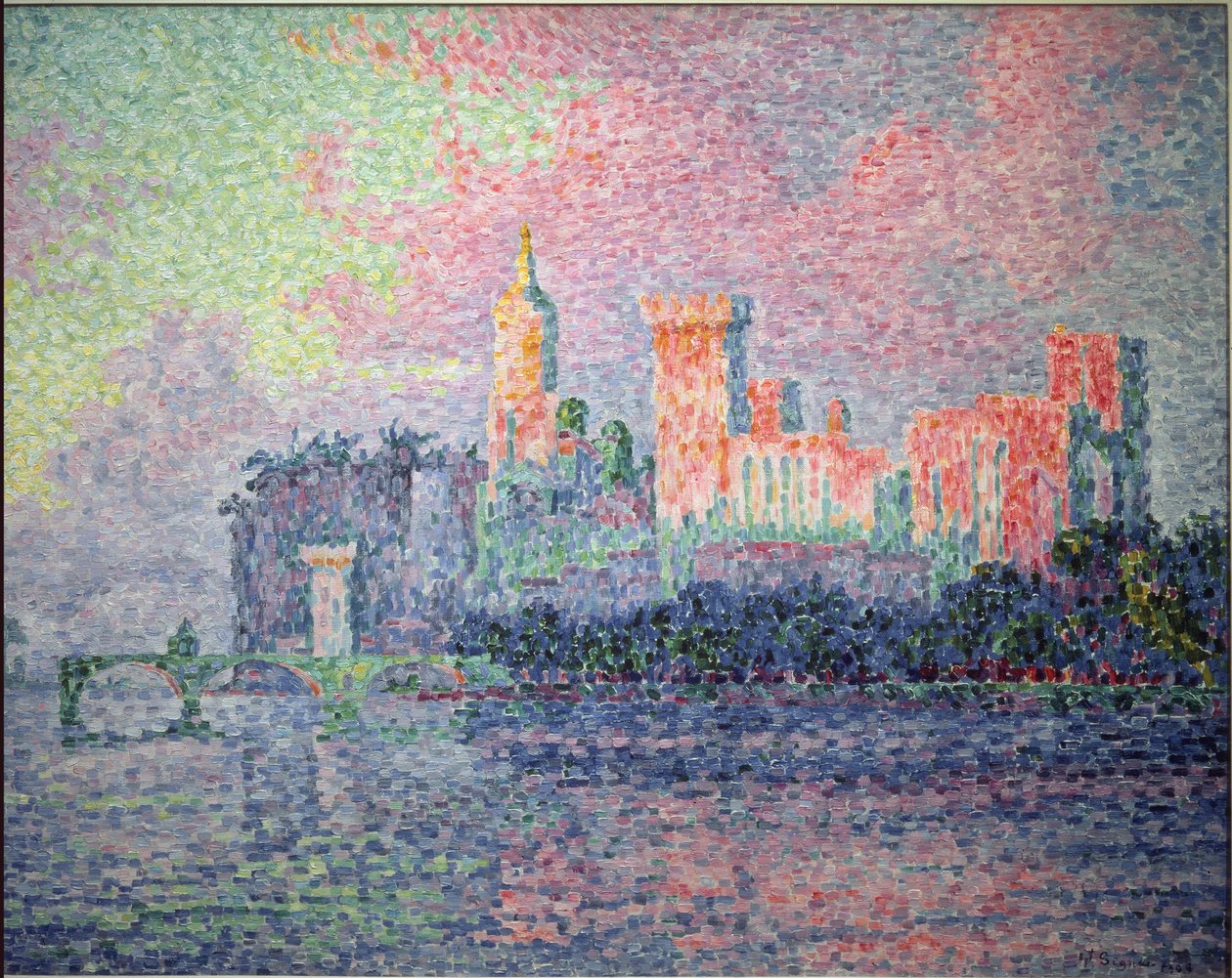 Az avignoni pápák vára - 1900. Olaj, vászon alkotó: Paul Signac