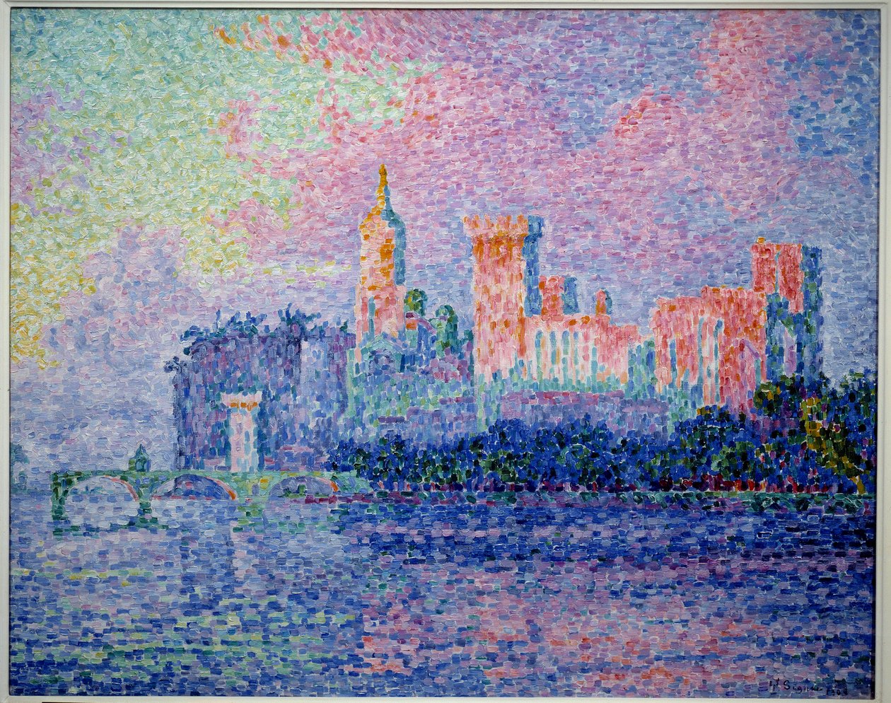 A pápák vára Avignonban. Paul Signac festménye (1863-1935) alkotó: Paul Signac