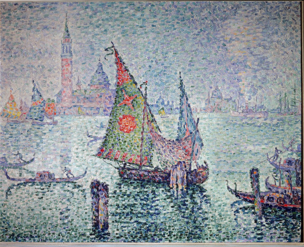 A zöld fátyol, Velence - 1904. Olaj, vászon alkotó: Paul Signac