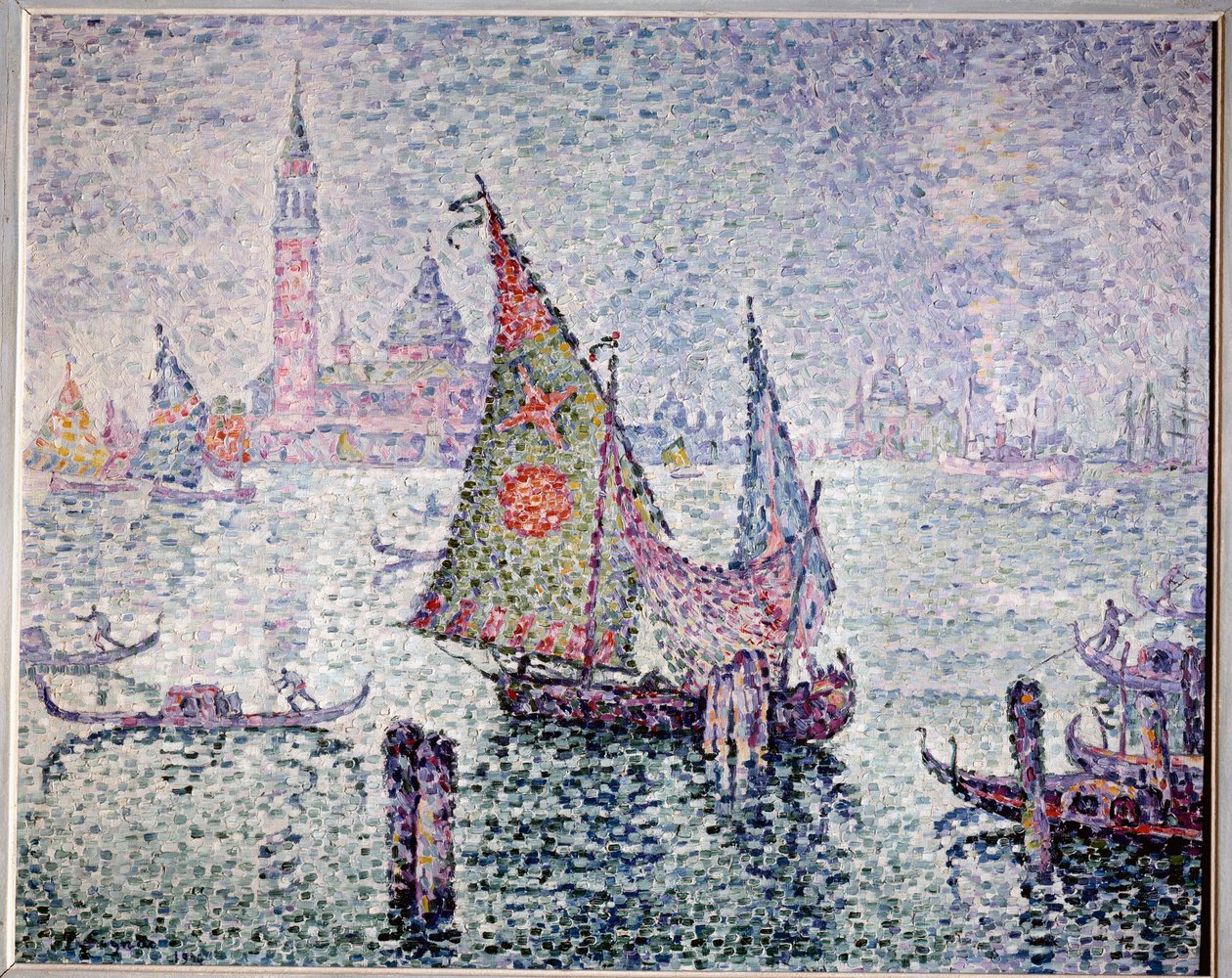 A zöld fátyol, Velence. Paul Signac festménye (1863-1935) alkotó: Paul Signac