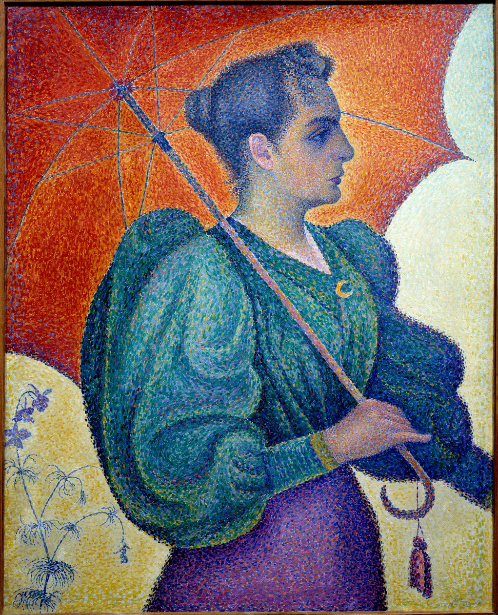 A nőnél van az esernyő. Paul Signac festménye (1863-1935) alkotó: Paul Signac