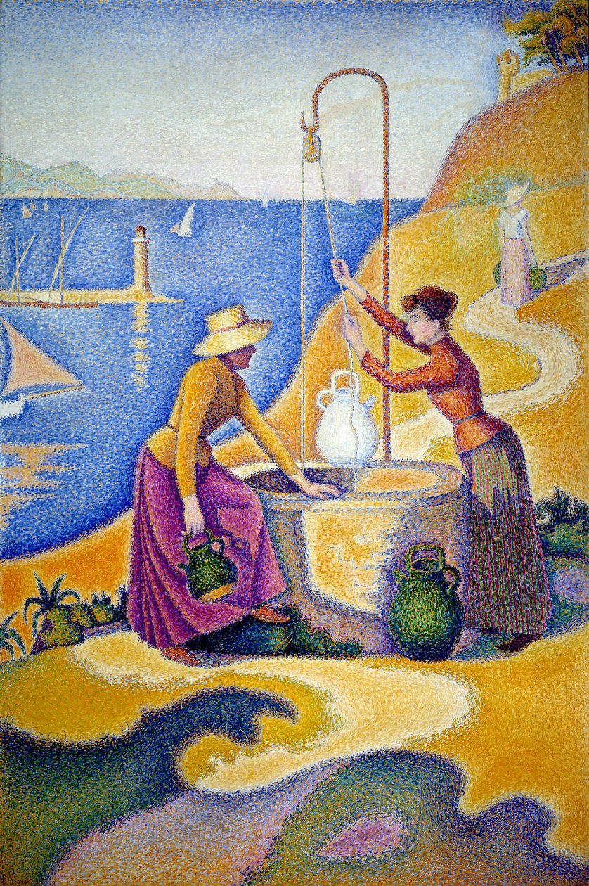 Nők a kútnál vagy Fiatal provence-iak a kútnál. Paul Signac festménye (1863-1935) alkotó: Paul Signac
