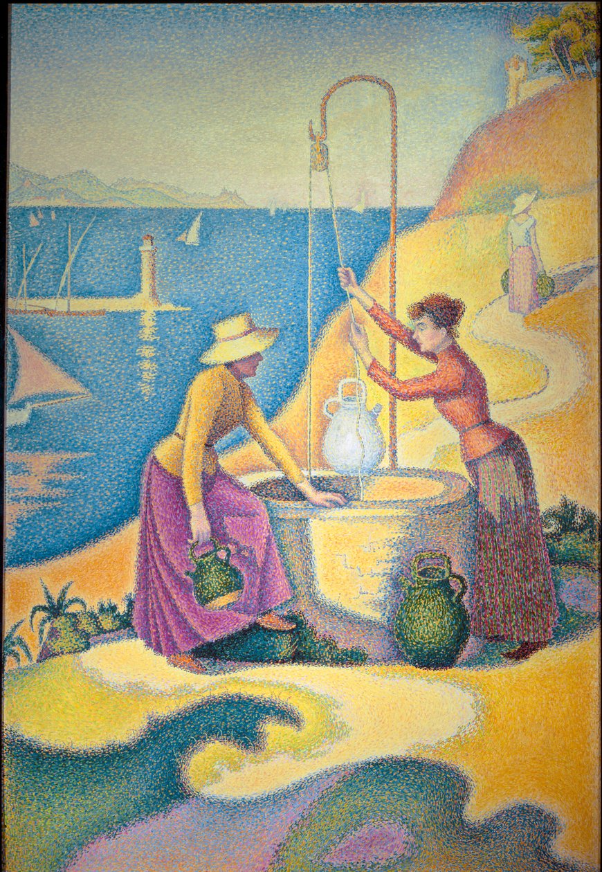 Nők a kútnál vagy Provence-i Fiatal nők a kútnál alkotó: Paul Signac