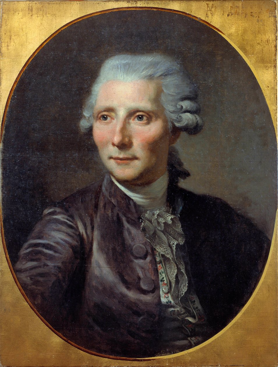 Férfiportré (korábban Pierre Augustin Caron de Beaumarchais-szal (1732-1799) azonosították) Paul Constant Soyer (1823-1903) festménye (Jean Baptiste Greuze festményéről), olaj, vászon alkotó: Paul Soyer