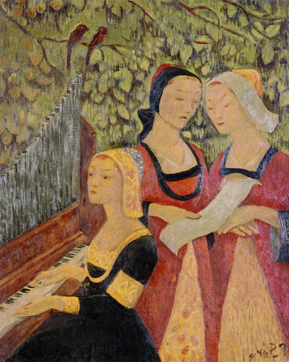 Breton nők (olaj) alkotó: Paul Sérusier