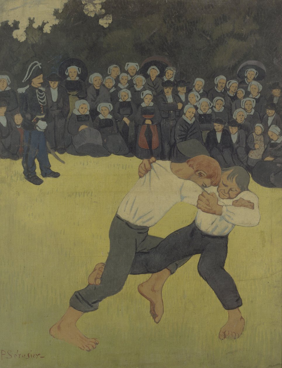 Breton birkózás, 1890-1891 alkotó: Paul Sérusier
