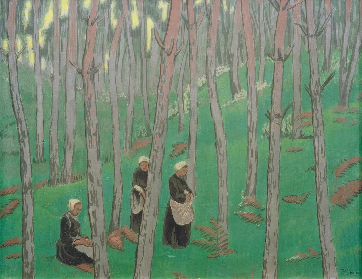 Gombagyűjtők az erdőben alkotó: Paul Sérusier