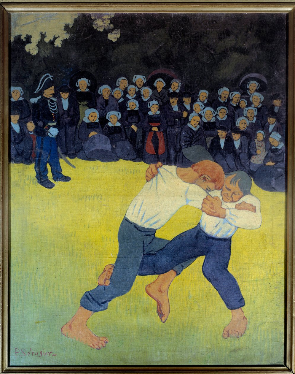 A breton harc Paul Serusier festménye (1863-1927) 1890 V. 0,92x0,73 m Párizs, Orsay Múzeum alkotó: Paul Sérusier