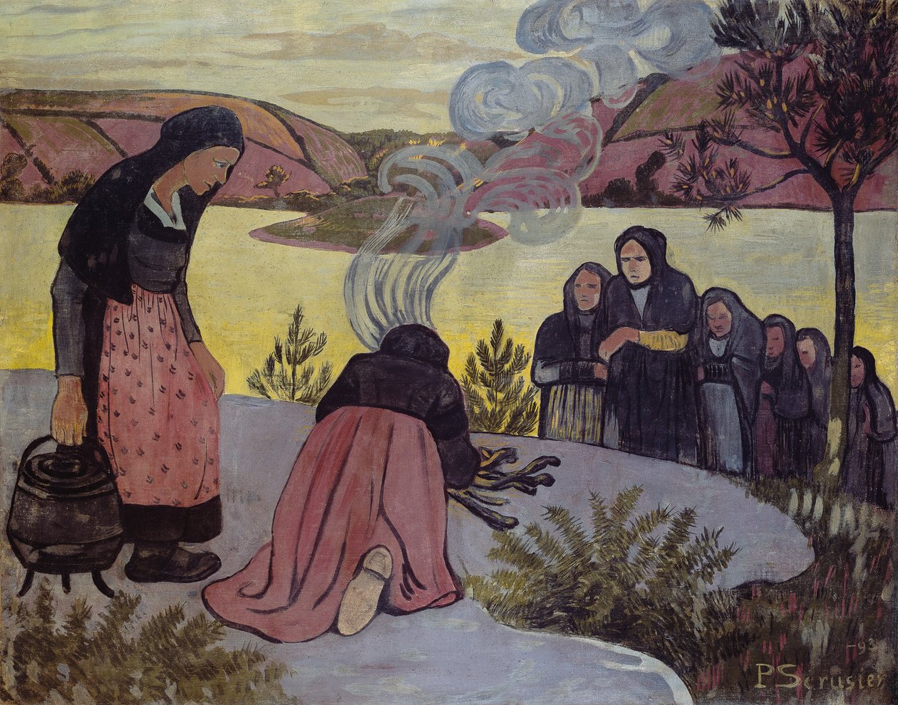 The Fire Outside vagy Les Mamaus, 1893 alkotó: Paul Sérusier