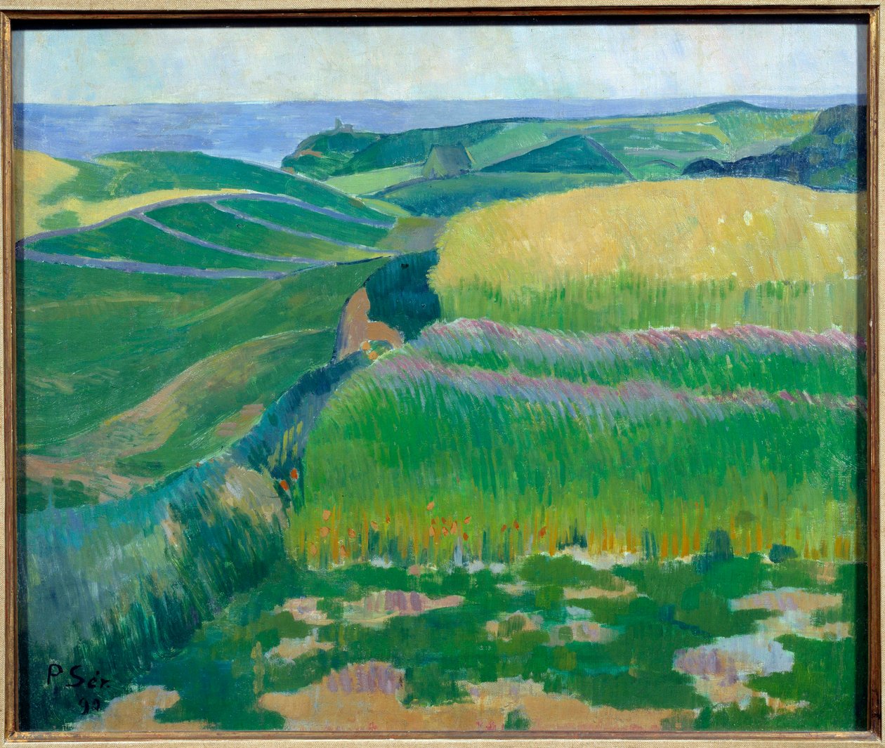 Zöld a búza a Poulduban, Paul Serusier (1863-1927) festménye, 1890 Brest, Szépművészeti Múzeum alkotó: Paul Sérusier