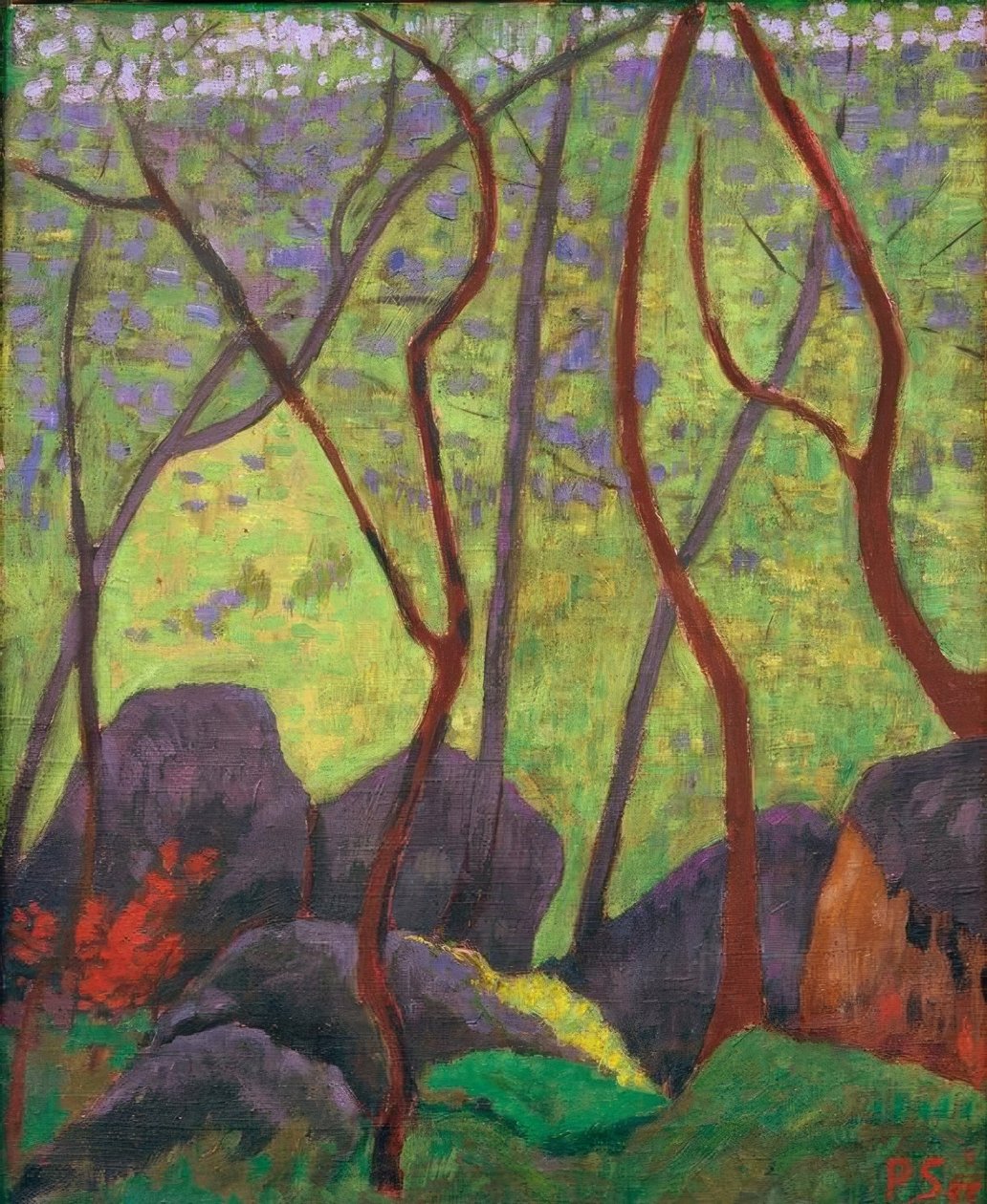 Sziklák a Huelgoat erdőben alkotó: Paul Sérusier