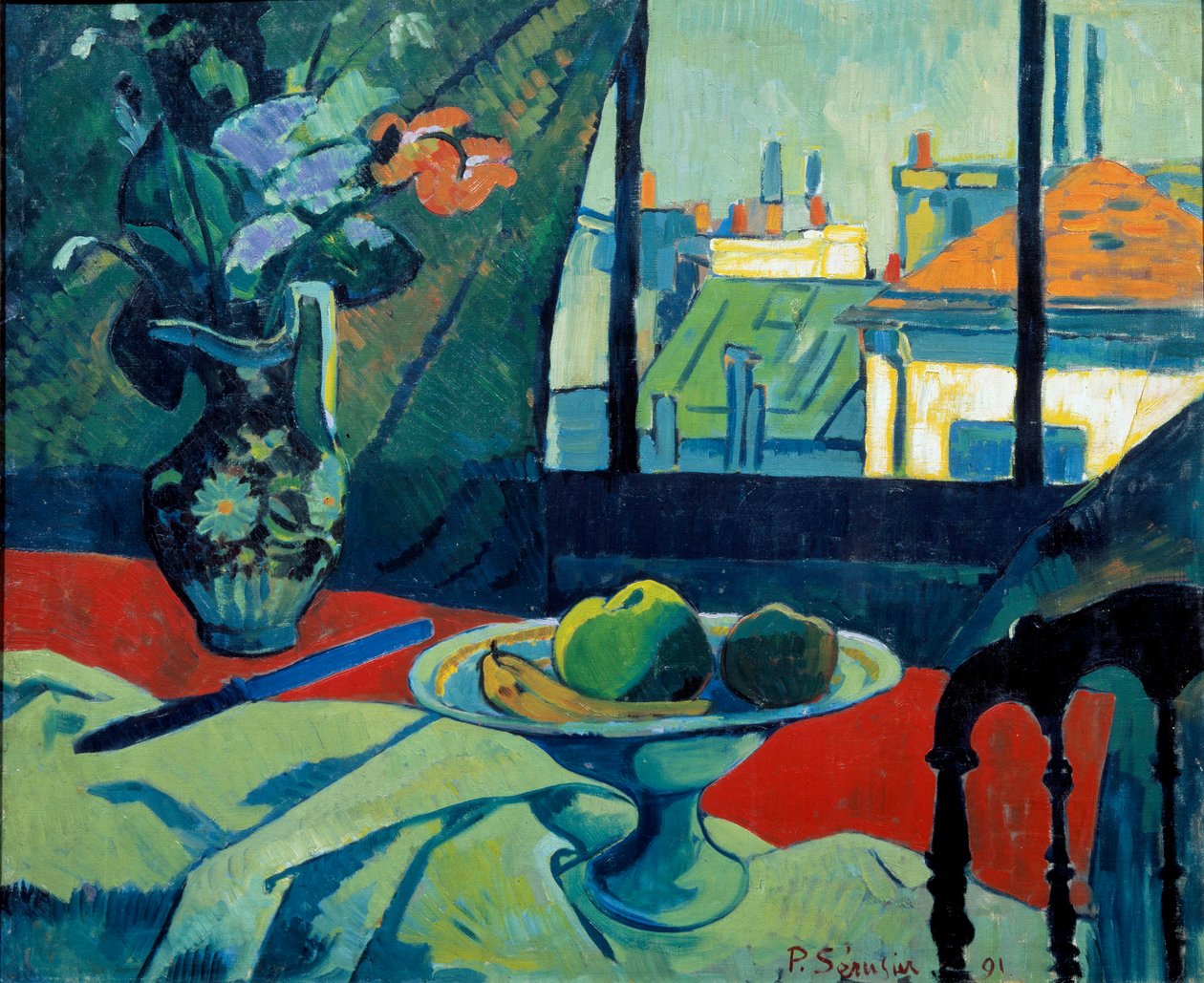 Csendélet, a művész műhelye Paul Serusier festménye (1863-1927) 1891 V. 0,6x0,73 m Párizs, Muse d