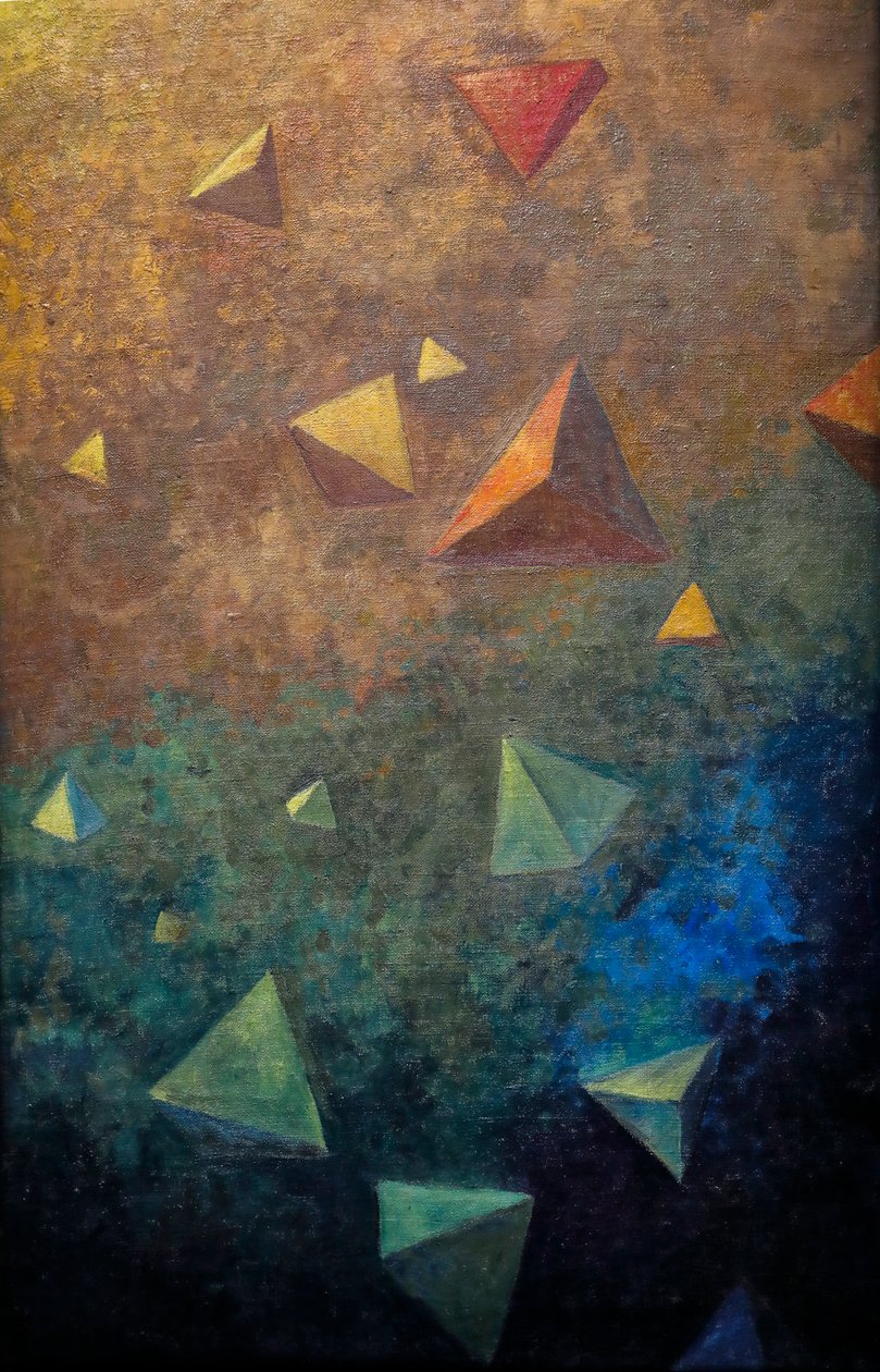 Tétrahedra, 1910 körül (olaj, vászon) alkotó: Paul Sérusier