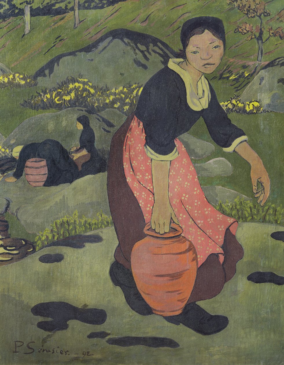 Fiatal breton lány kancsóval, 1892 alkotó: Paul Sérusier