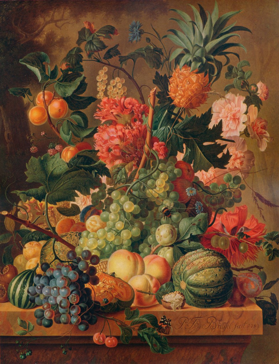 Gyümölcs és virág, 1789, 1938 alkotó: Paul Theodor van Brussel