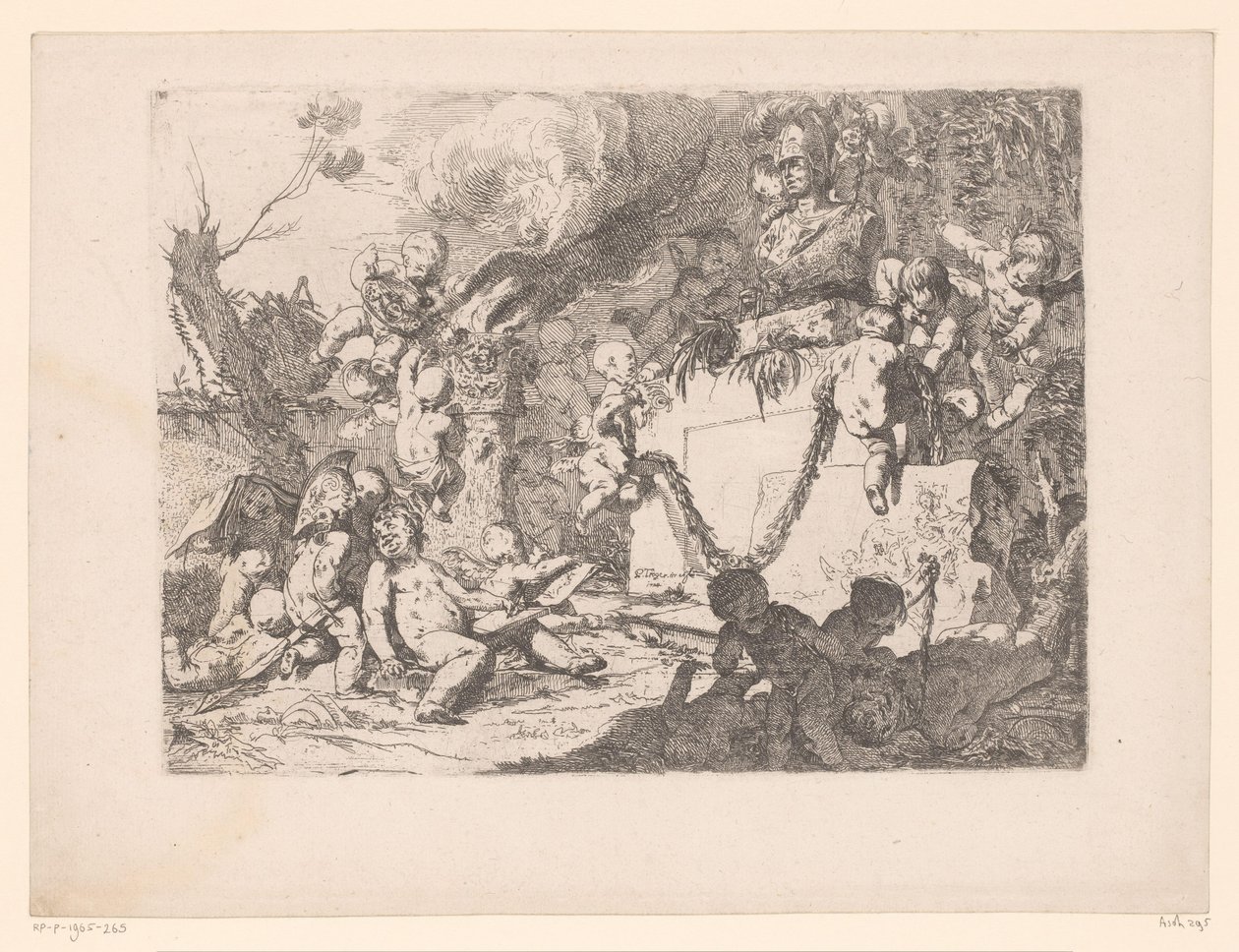 Putti Minerva szentélyében alkotó: Paul Troger