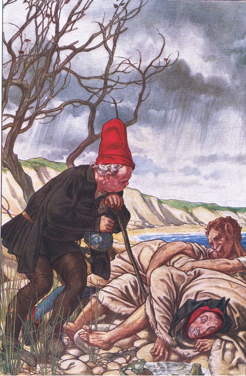 Négy láb és két hang: A legfinomabb szörnyeteg!, illusztráció a viharból, 1908 alkotó: Paul Vincent Woodroffe