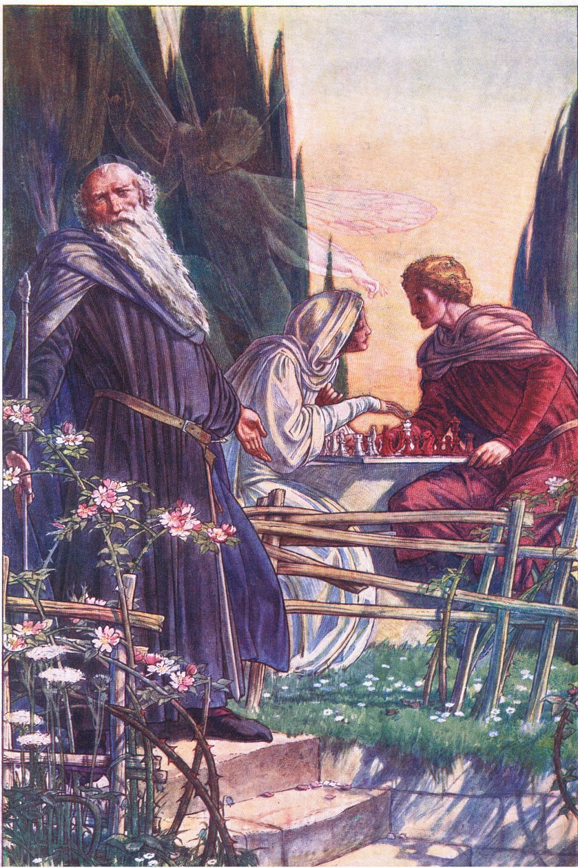 Édes Uram, hamisan játszol, illusztráció A viharból, 1908 alkotó: Paul Vincent Woodroffe