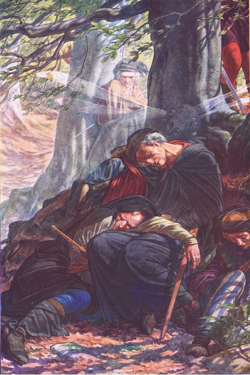 Amíg itt horkolsz hazudsz, illusztráció a viharból, 1908 alkotó: Paul Vincent Woodroffe