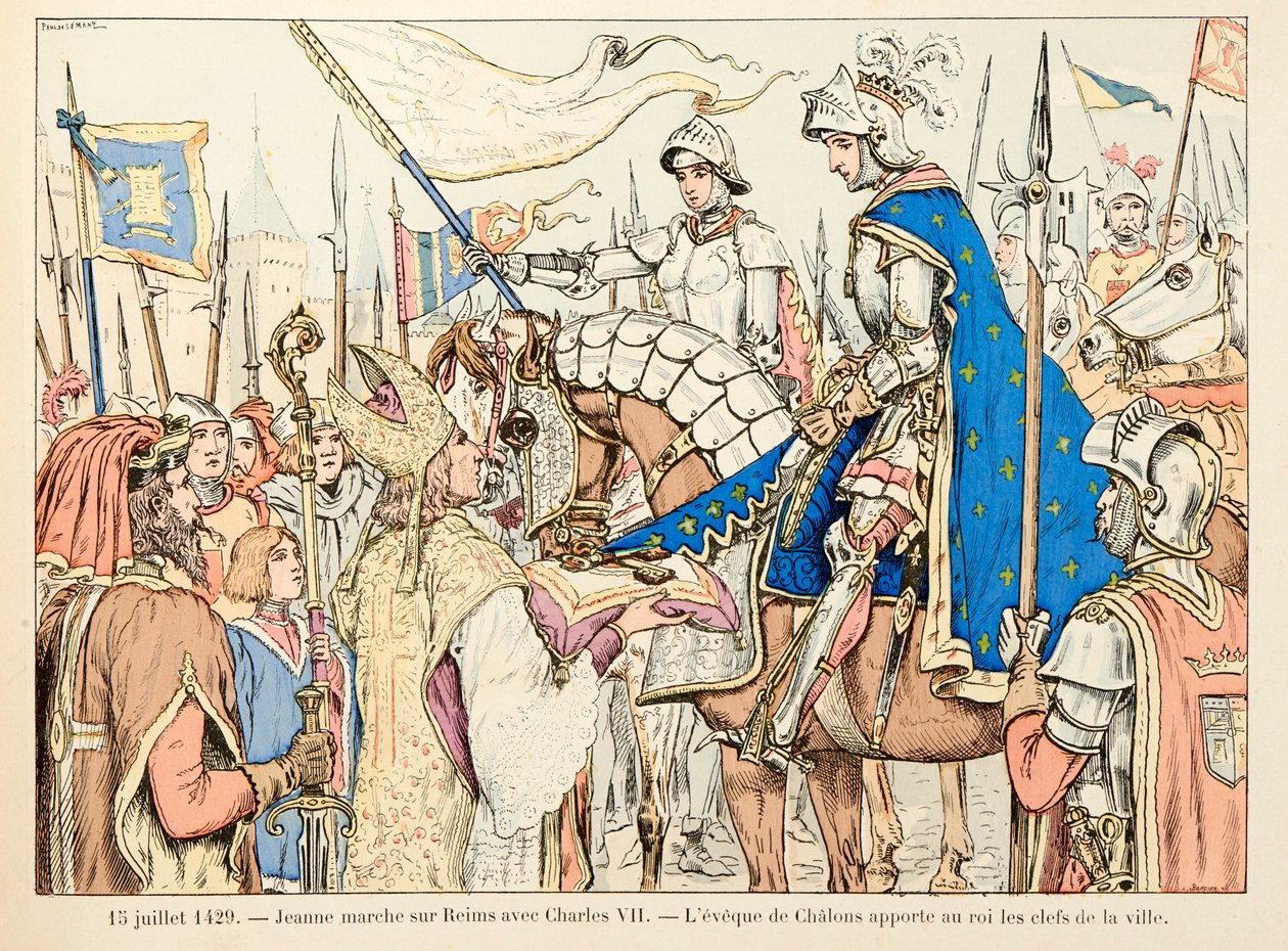 Illusztráció Theodore Cahu „Joan of Arc” című könyvéből, Paul De Semant (1855-1915) illusztrálta: július 15-én alkotó: Paul de Semant
