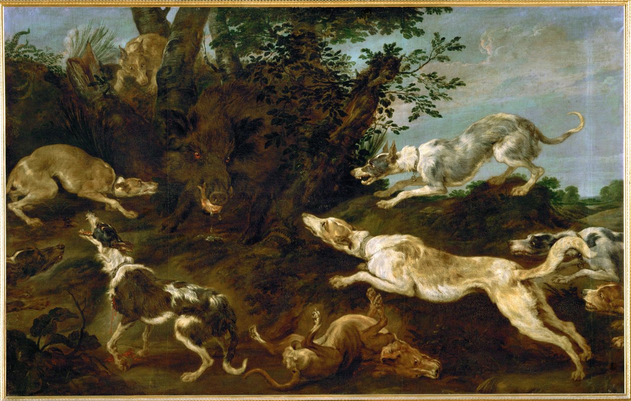 Vadkanvadászat alkotó: Paul de Vos