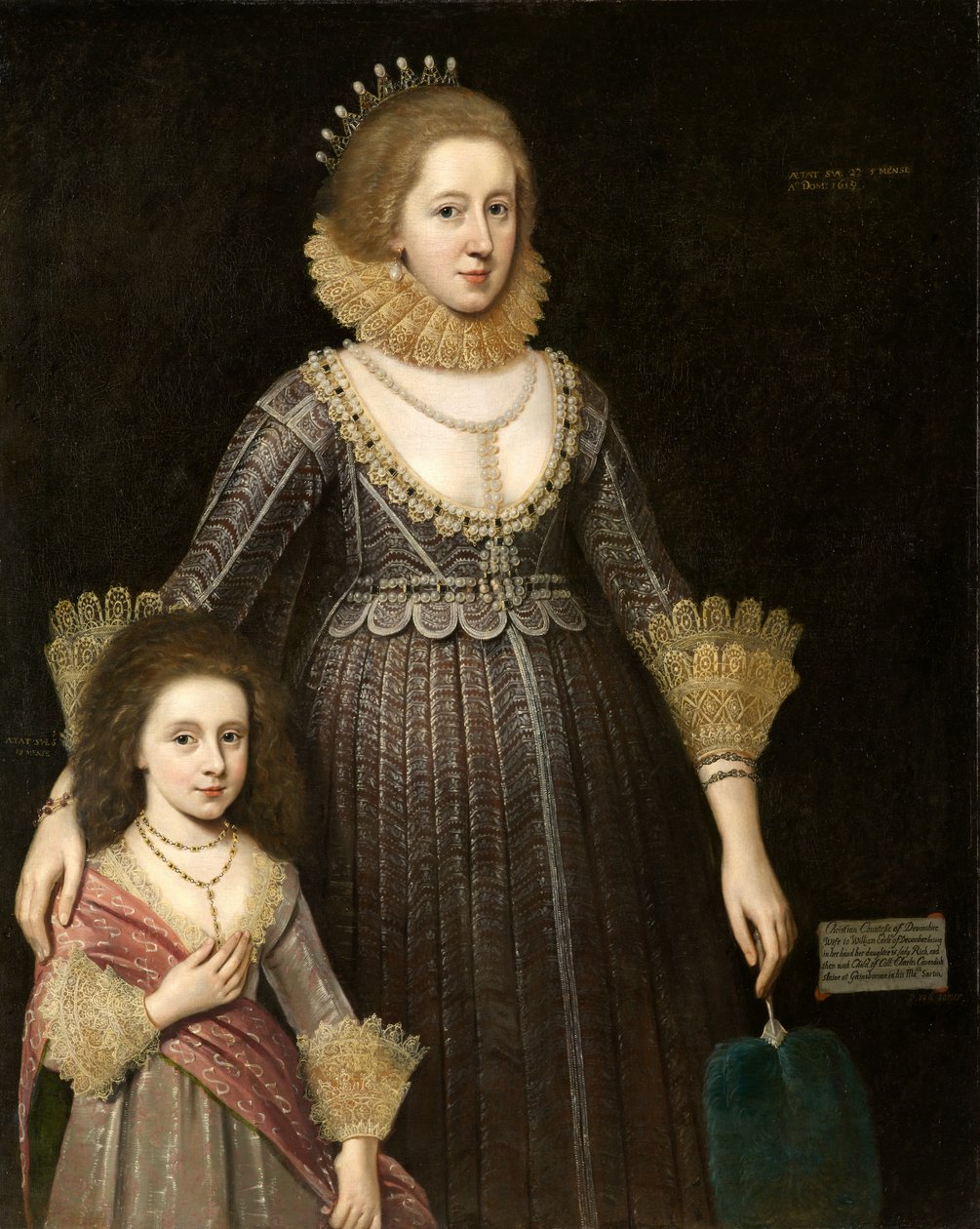 Christian, Lady Cavendish, később Devonshire grófnője (1598-1675) és lánya alkotó: Paul van Somer