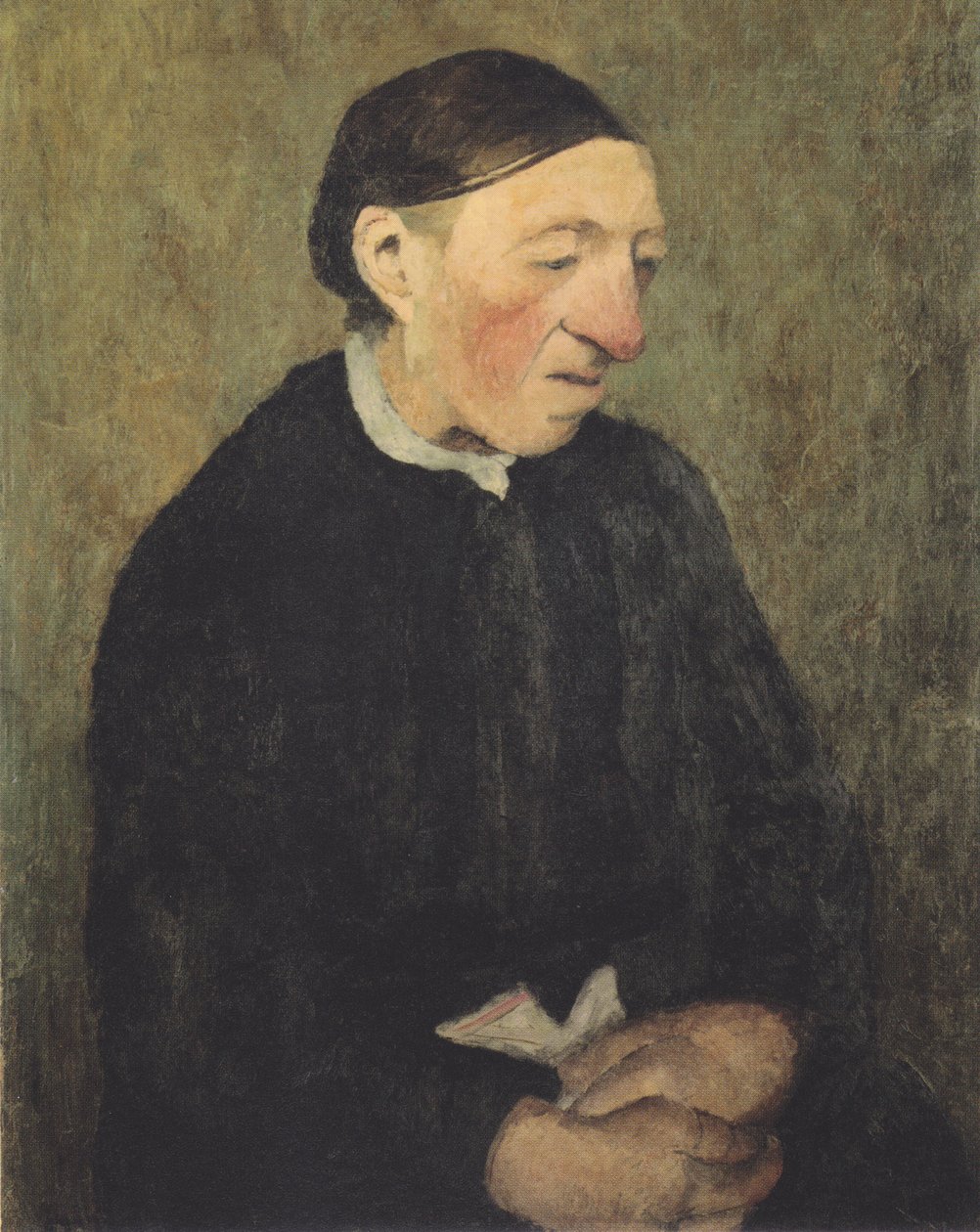 Öregasszony zsebkendővel alkotó: Paula Modersohn Becker