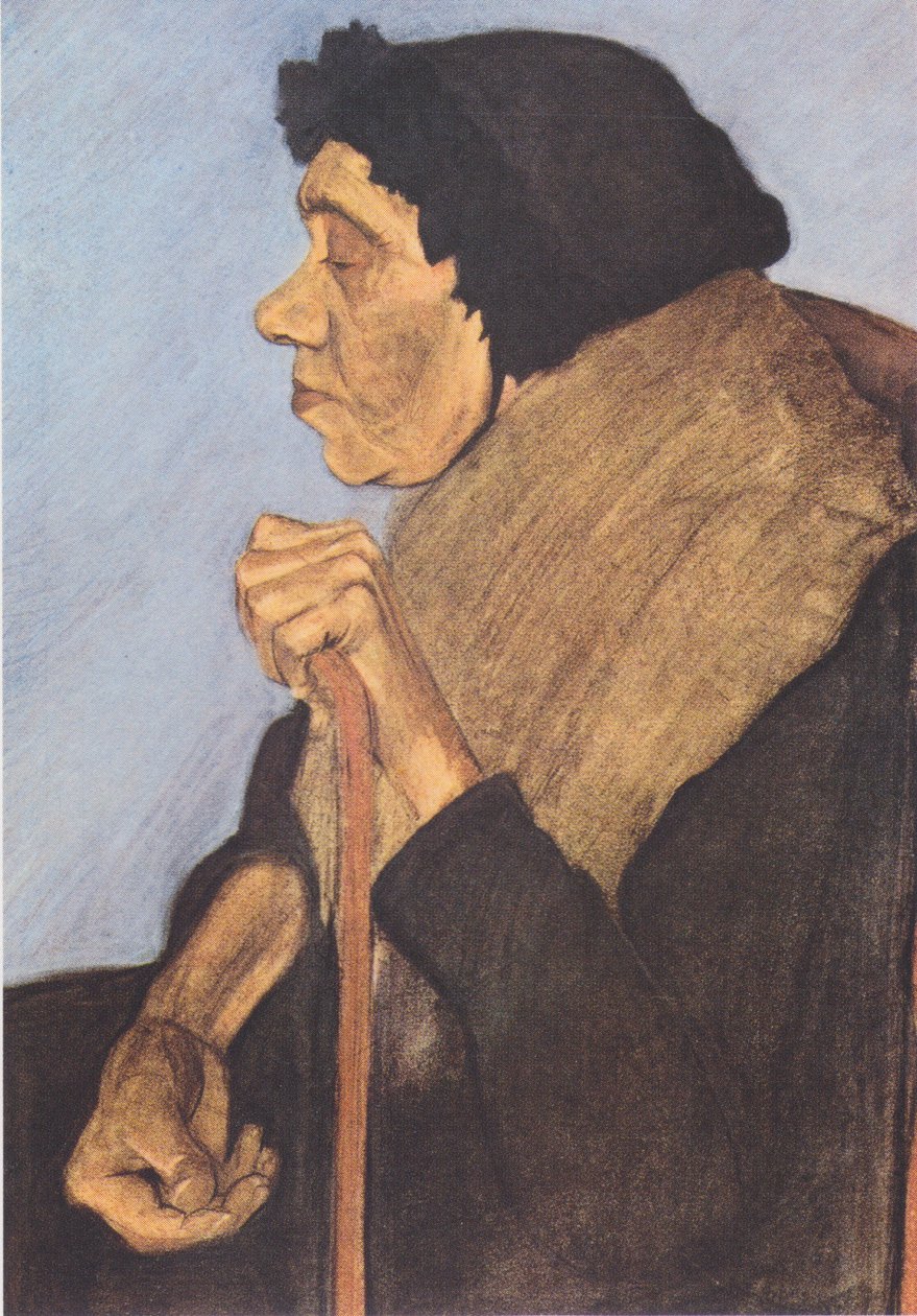 Öreg vak ülő nő alkotó: Paula Modersohn Becker