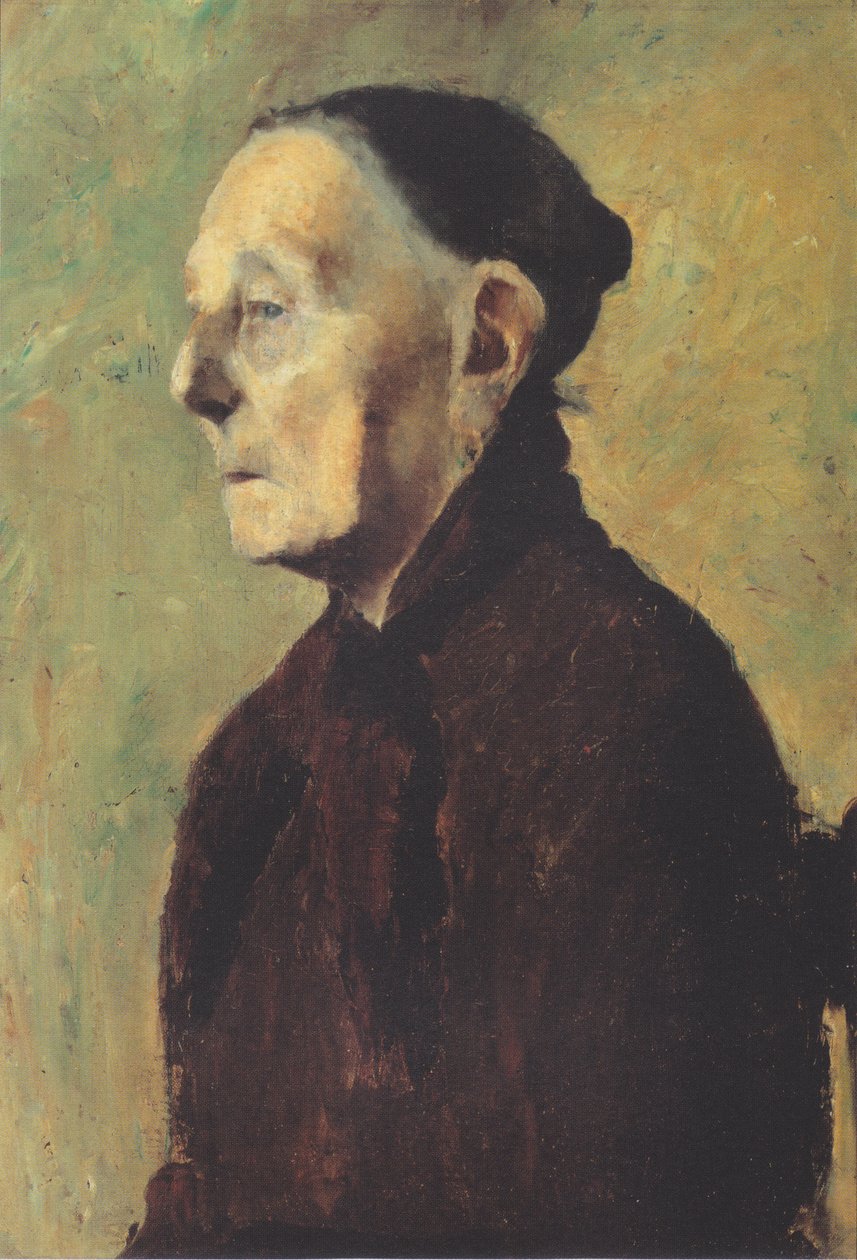 Félhosszú portré egy idős asszonyról a profilban alkotó: Paula Modersohn Becker