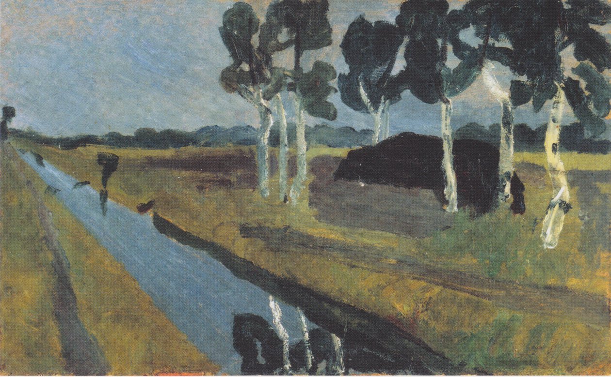 Szürke táj lápcsatornával alkotó: Paula Modersohn Becker