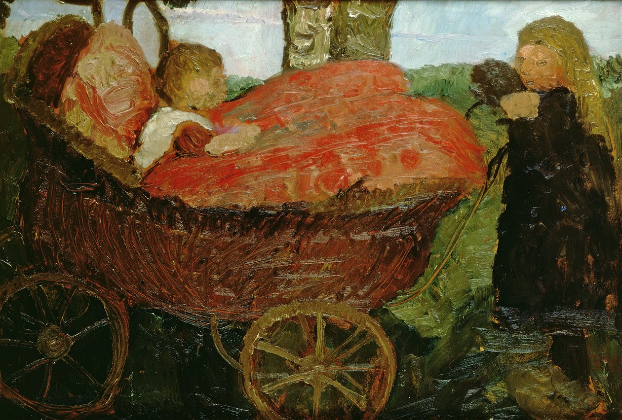 Babakocsit toló kislány, 1904 alkotó: Paula Modersohn Becker