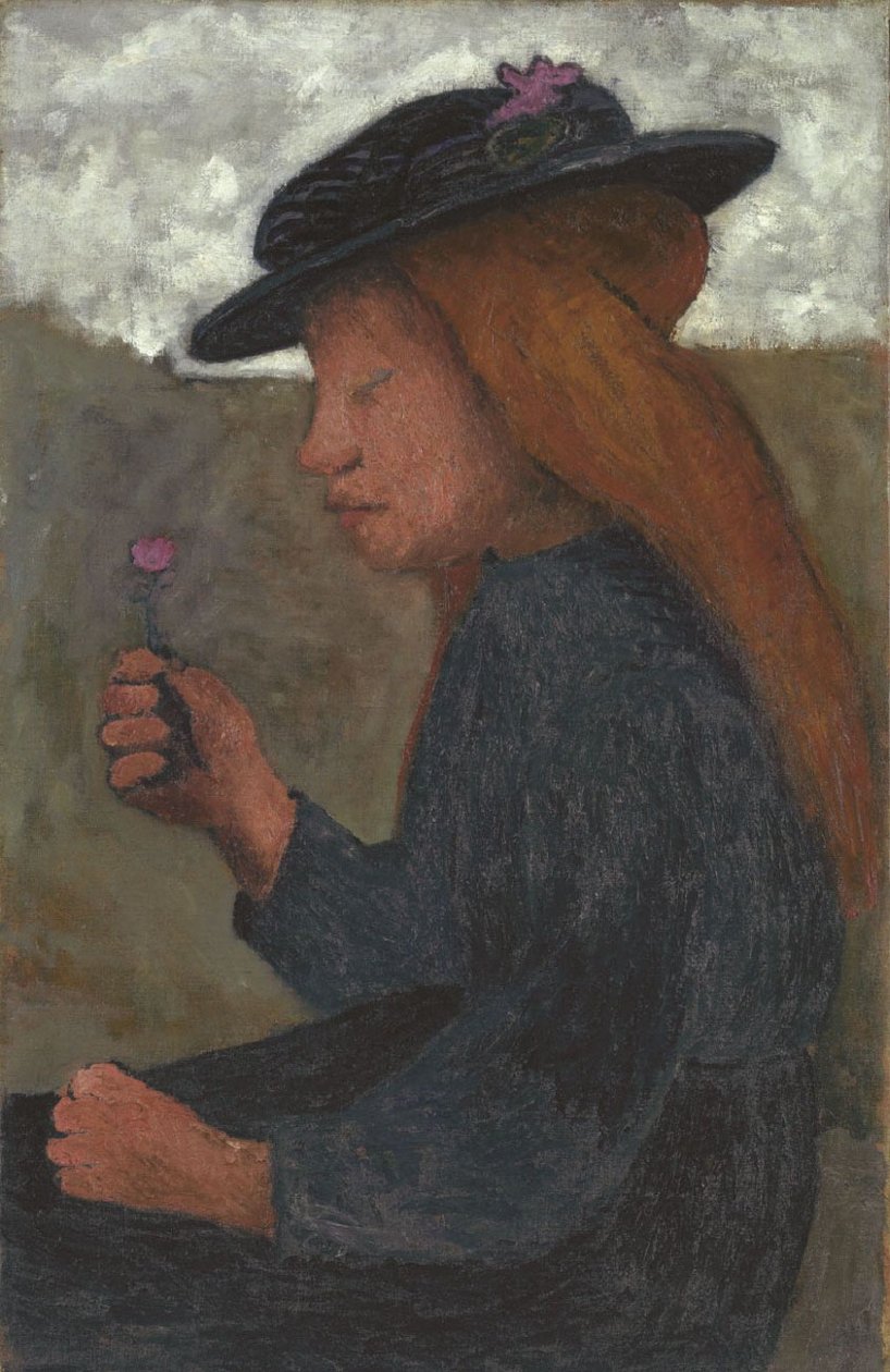 Lány fekete sapkával alkotó: Paula Modersohn Becker