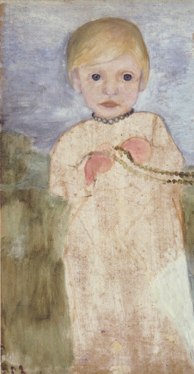 Mieke Vogeler gyöngy nyaklánccal alkotó: Paula Modersohn Becker