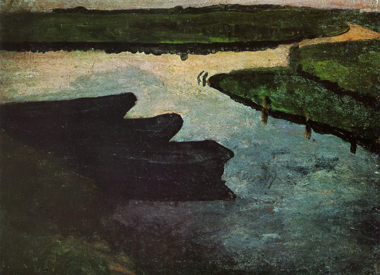 Lápcsatorna tőzegbárkákkal alkotó: Paula Modersohn Becker