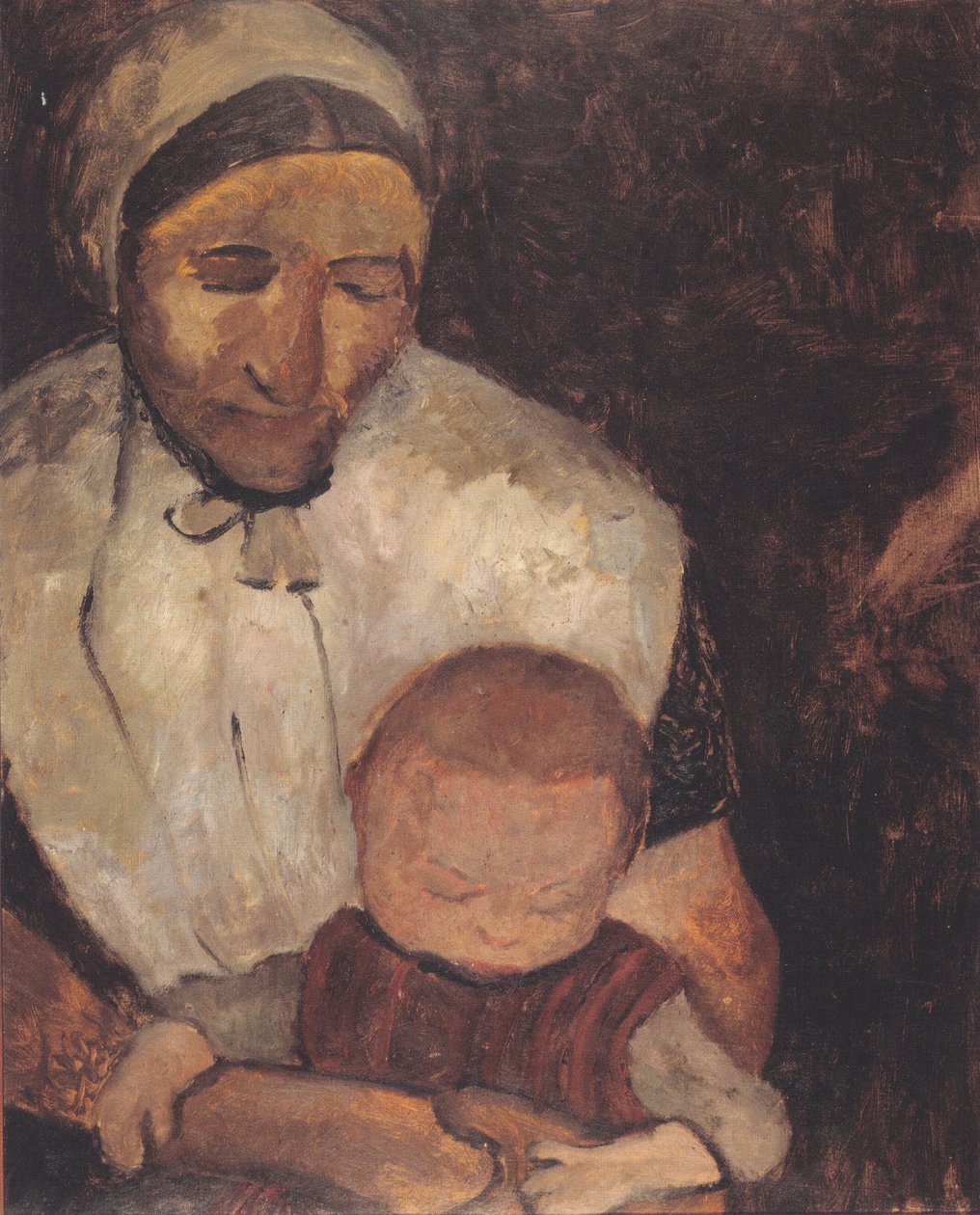 Ülő parasztasszony gyermekkel az ölében alkotó: Paula Modersohn Becker