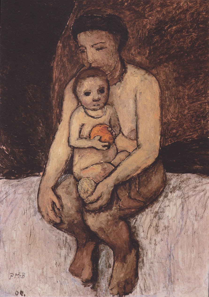 Ülő anya gyermekkel az ölében alkotó: Paula Modersohn Becker