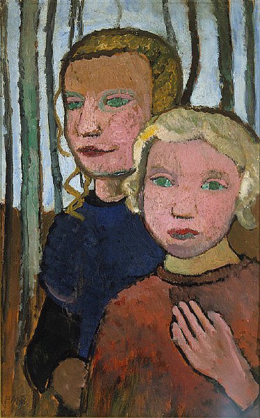 Két lány nyírfák előtt alkotó: Paula Modersohn Becker