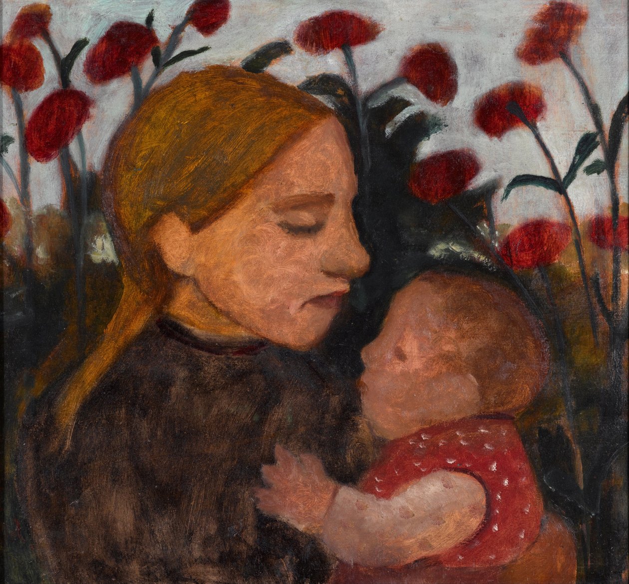 ""Fiatal lány gyerekkel" (Lány gyerekkel) Paula Modersohn-Becker (1876-1907) festménye - 1902 - Olaj, karton Méret 66,3x71 cm Gemeentemuseum Den Haag (Hága) Hollandia alkotó: Paula Modersohn Becker
