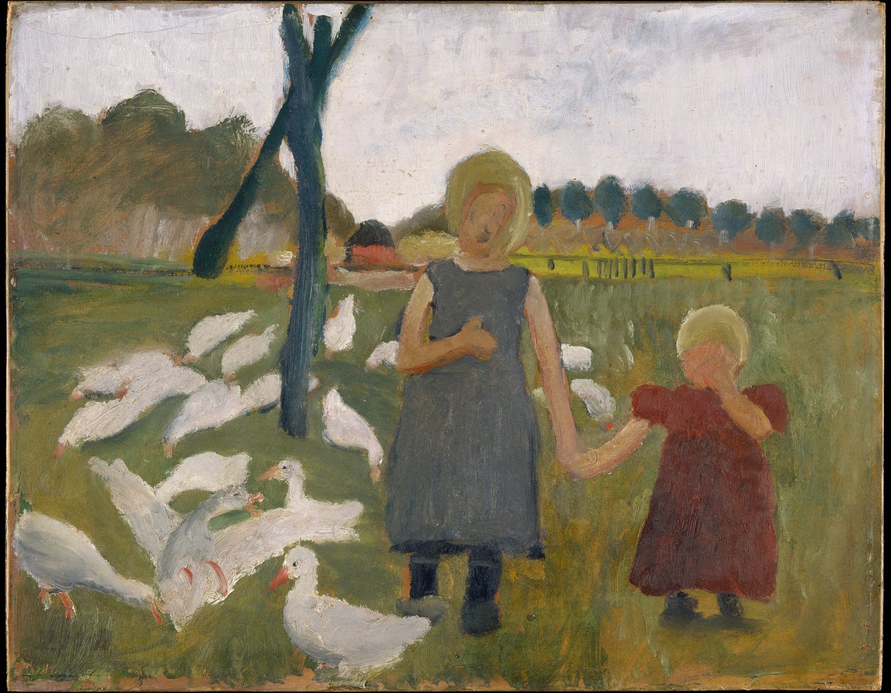 Gyerekek ludakkal alkotó: Paula Modersohn-Becker