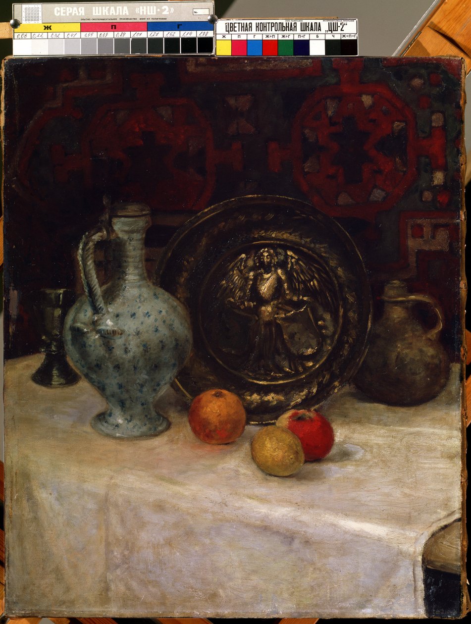 "Csendélet sárgaréz lemezzel" Paula Modersohn-Becker (Modersohn Becker) festménye (1876-1907) Mikalojus Konstantinas Ciurlionis Szépművészeti Múzeum, Kaunas, Litvánia alkotó: Paula Modersohn Becker