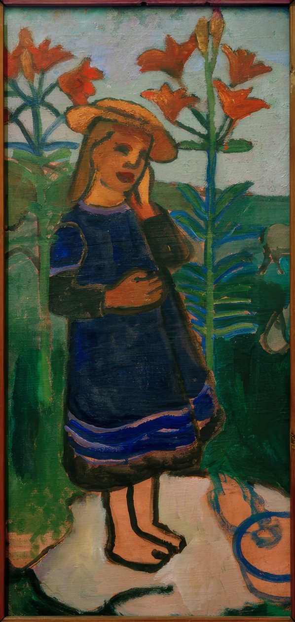 Elsbeth tűzliliomok között alkotó: Paula Modersohn Becker
