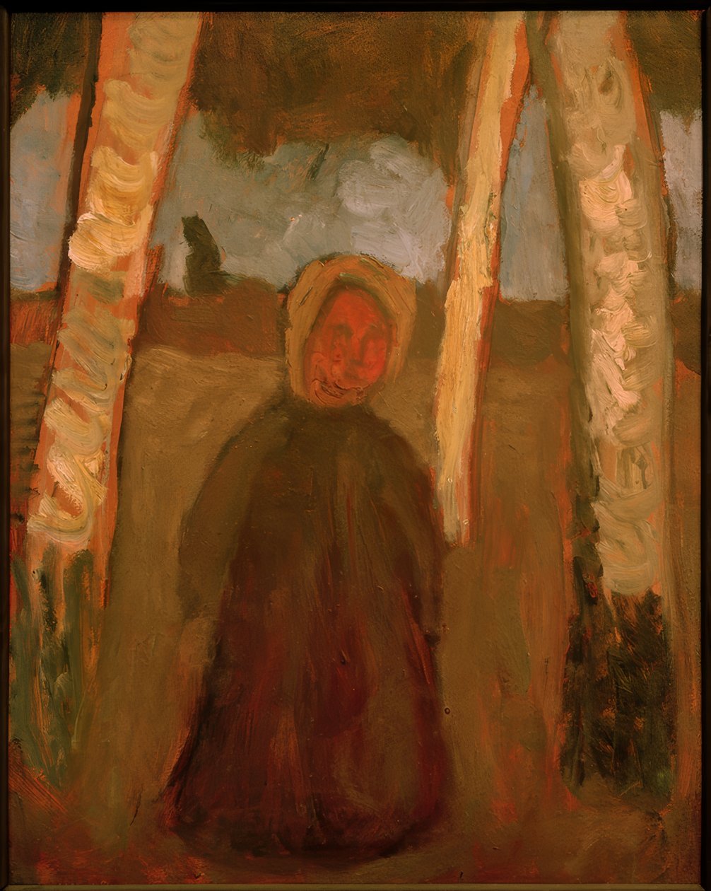 Gyermek nyírfák alatt alkotó: Paula Modersohn-Becker