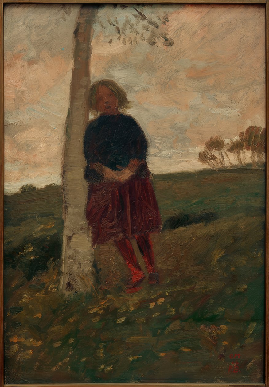 Lány nyírfatörzsön (és: lány a fán) alkotó: Paula Modersohn Becker