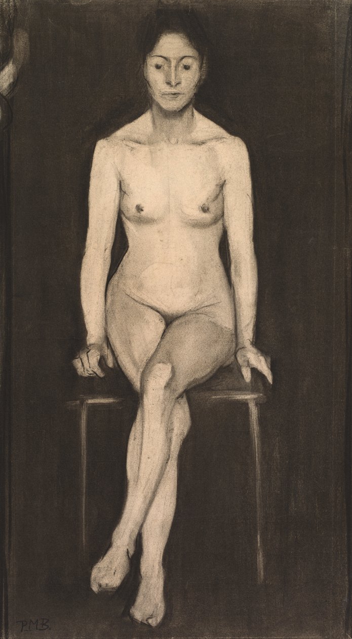 Ülő női akt (önarckép?) alkotó: Paula Modersohn Becker