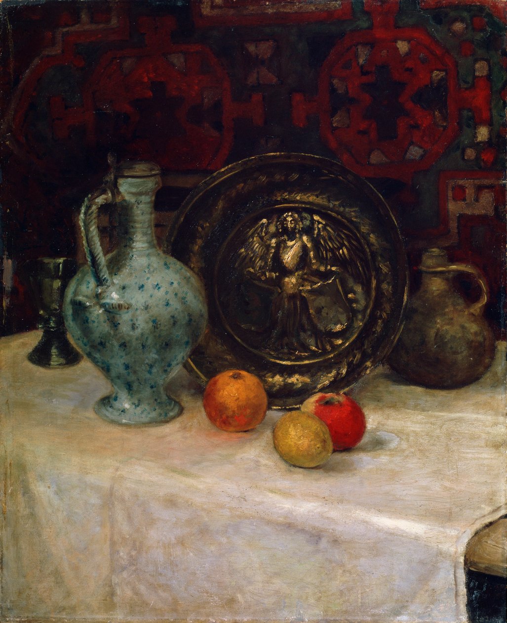 Csendélet sárgaréz tányérral, 19. század vége vagy 20. század eleje alkotó: Paula Modersohn Becker