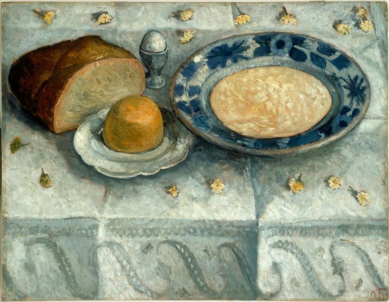 Csendélet tejjel jóllakottsággal alkotó: Paula Modersohn Becker