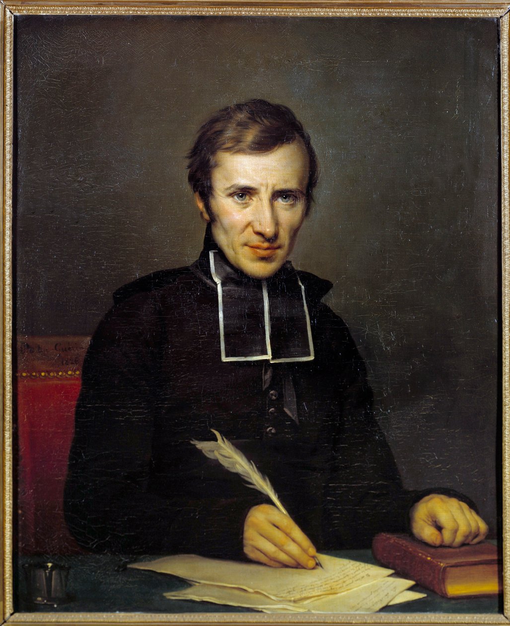 Felicite Robert de Lamennais (1782-1854) francia író portréja. Jean-Baptiste Guerin Paulin (1783-1855) 1826-os festménye. Versailles, Versailles és Trianon kastélyai alkotó: Paulin Jean Baptiste Guerin